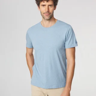 T-shirt Homme Coupe Ajustée Jersey Bleu