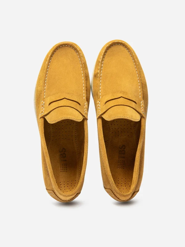 Mocassins Homme Souple Cuir Jaune - Image 3