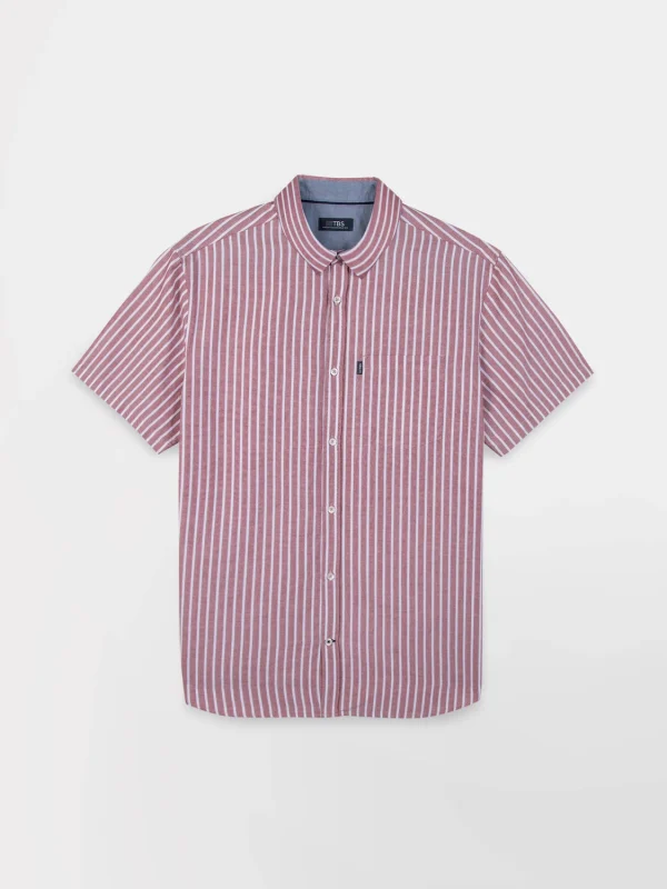 Chemise Homme Coupe Confort Rayures Rouge et Blanc - Image 6