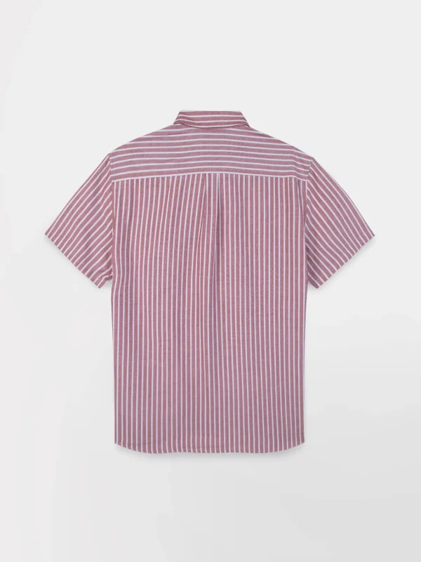 Chemise Homme Coupe Confort Rayures Rouge et Blanc - Image 5